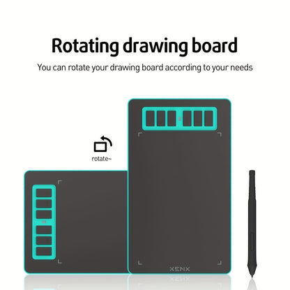 Graphics Drawing Tablet XENX P1-640 8192 Pressure Sensitivity 6 Hot Keys 6.6x4.1 Inch Active Area Battery-Free Stylus Compatible with Mac Windows PC Android for Digital Art Animation OSU Design