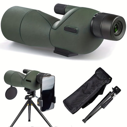 25-75x60 Spotting Scope with Tripod, Carrying Bag & Smartphone Adapter | High-Power Variable Zoom Scope for Target Shooting, Hunting, Bird Watching & Outdoor Sports – Best Gift for Dad