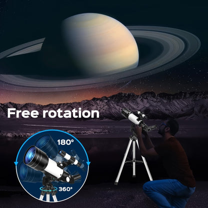 150X Telescope 70mm Aperture for Adults High Power Portable Monocular with Tripod Phone Holder Eyepiece Barlow Lens for Stargazing Nature Viewing Bird Watching Education Gift