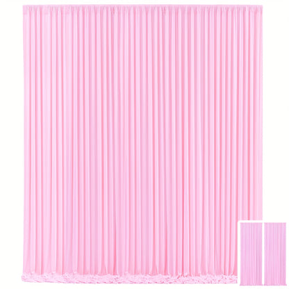 Party Backdrop Curtains 2-Pack 59x85 Inch – Soft Non-Transparent Wrinkle-Free Fabric with Pole Pocket for Wedding, Birthday, Christening, Bridal Shower, Christmas & Holiday Decoration