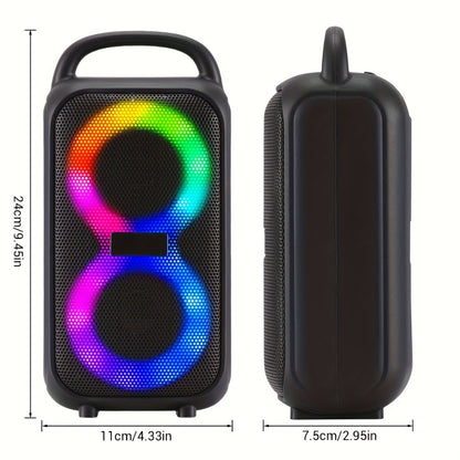 Portable Bluetooth Boom Box Speaker with Dual Subwoofer Heavy Bass, 2500W Stereo Sound System, FM Radio, Wireless, Type-C Charging, for Home Outdoor Parties Smartphones Tablets
