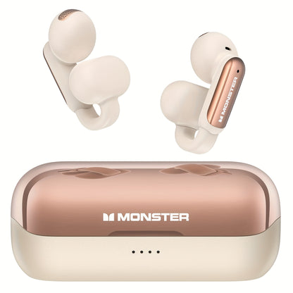 Open-Back Clip-On Wireless Earbuds Environmental Noise Cancellation Touch Control Wireless Charging Case Situational Awareness Natural Sound Bluetooth Headphones