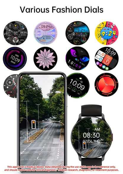 AMOLED Smartwatch for Men SENBONO 1.43" HD Bluetooth Calling, 100+ Sport Modes, DIY Custom Watch Face, Heart Rate Sleep Blood Oxygen Tracker, Long Battery, Black Mesh Steel Band – iOS Android Smart Watch