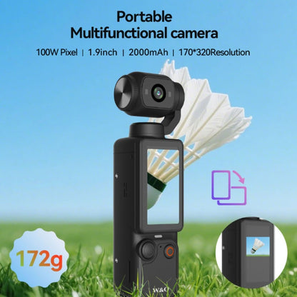 4K UHD Pocket Body Camera 32GB Card 2000mAh Battery 16X Zoom 180° Rotation 1.9-Inch Screen Mini Video Audio Cam for Outdoor Sport Bike Travel Personal Use Christmas Gift