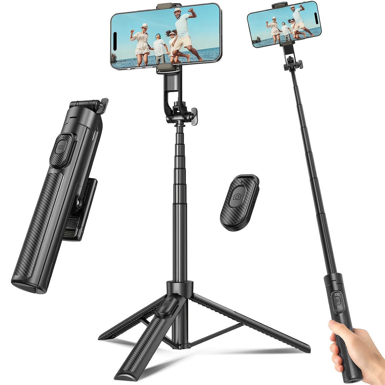 40 Inch Bluetooth Selfie Stick Tripod with Wireless Remote & 360° Rotation – 2-in-1 Extendable Phone Stand Compatible with iPhone 16 15 14 13 12 11 Android Smartphones for Vlog Travel Photography