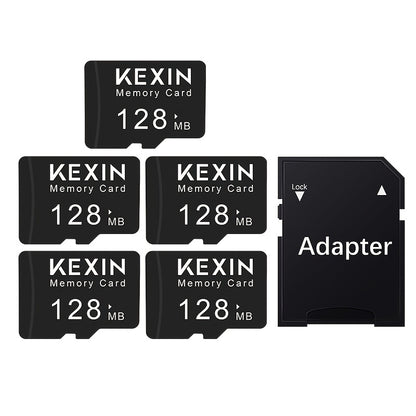 Micro SD Card 5 Pack 128MB 512MB Class 4 TF Flash Memory Cards – Multi-Device Storage for Camera Car Audio GPS Game Console Tablet Phone Laptop MP3 Player