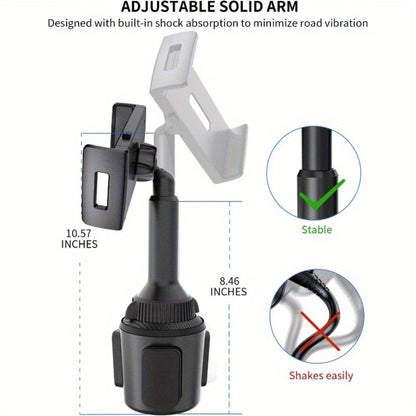 Car Headrest Tablet Holder Adjustable Clamp Mount for iPad iPhone Android Tablets 4.3-11 Inch Universal Backseat Tablet Stand 10.57 Inch Height Adjustable Arm Road Trip Travel Companion Black
