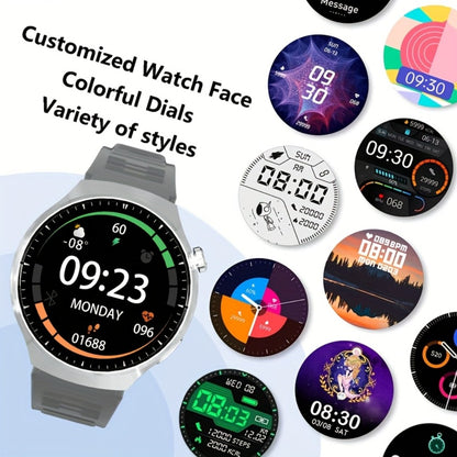 Unisex Smartwatch 1.52" HD Full Touch Screen, Wireless Calling & Text Messages, Multi-Sport Fitness Tracker, Remote Camera Control, Premium Alloy Case & Silicone Strap, USB Charging – Android & iPhone Compatible