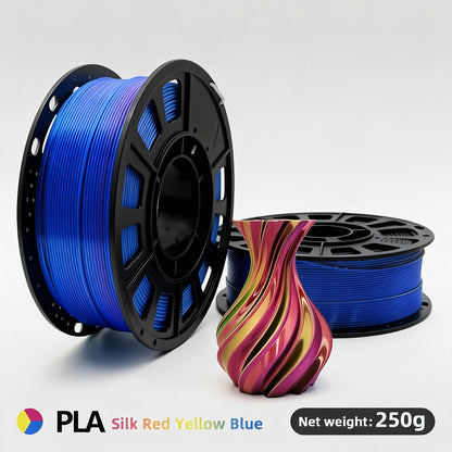 Gradient Rainbow PLA Filament 1.75mm 32 Colors – Shiny Multicolor Fast Color-Changing 250g Spool for FDM 3D Printers | Compatible with Creality Ender 3 Bambu Lab Prusa Anycubic | 3D Printing Filament