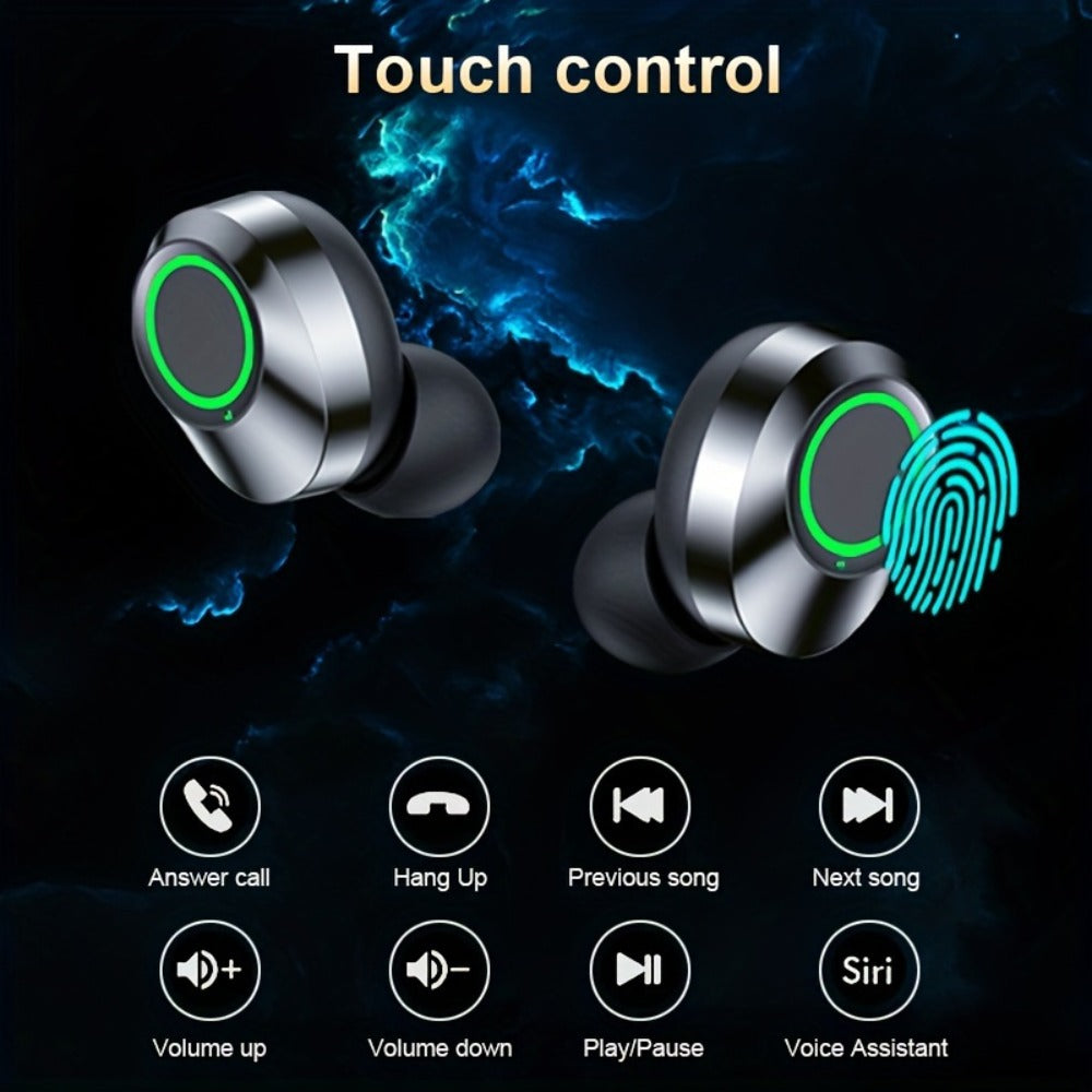 Anime Design Wireless Earbuds with Digital Display, Bluetooth 5.4 HiFi HD Stereo Noise Cancelling, USB-C Charging, App & Volume Control, Mirror Fashion Look, Comfortable Fit for Adults, Gift Idea