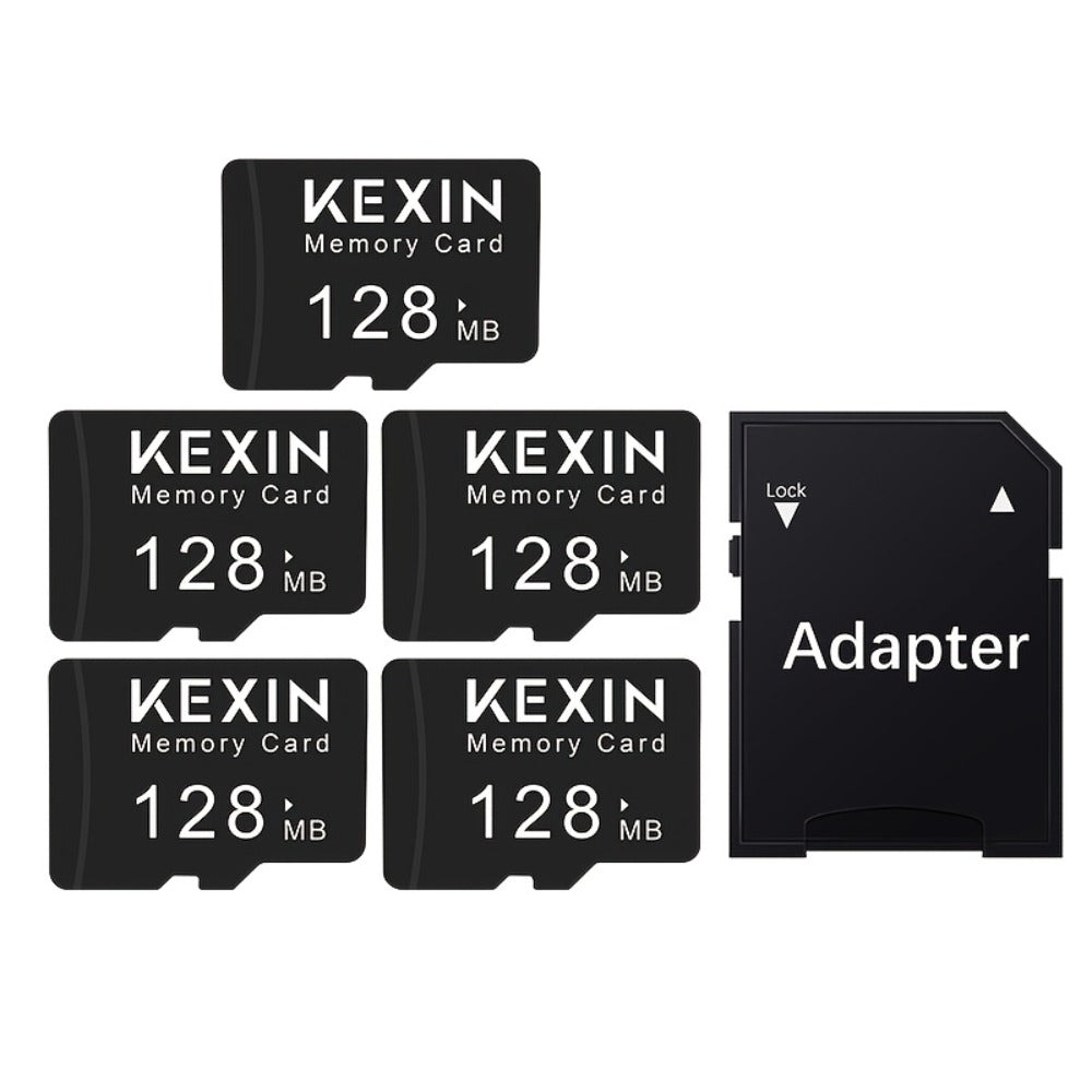 Micro SD Card 5 Pack 128MB 512MB Class 4 TF Flash Memory Cards – Multi-Device Storage for Camera Car Audio GPS Game Console Tablet Phone Laptop MP3 Player