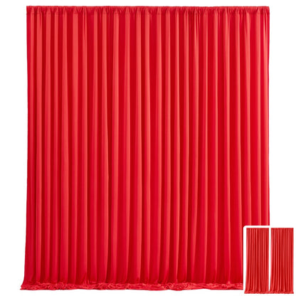 Draped Backdrop Curtains 2-Pack 10x10ft – Luxe Soft Non-Transparent Wrinkle-Free Fabric with Pole Pocket for Wedding, Birthday, Bridal Shower, Graduation, Prom & Holiday Party Decoration