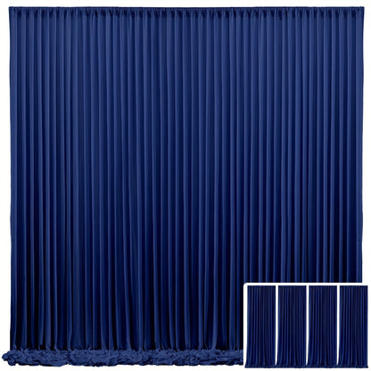 Elegant Fabric Backdrop Curtains 4pcs with Poles 59x85in Non-Transparent Wrinkle-Free Party Photo Backdrop for Wedding Birthday Bridal Shower Graduation Prom Christening Holiday Decor