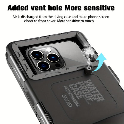 Scuba Diving Phone Case 33ft IP68 Waterproof for iPhone 16 15 14 13 12 11 Pro Max XR XS Samsung S24 S23 S22 – Underwater Photo Video Snorkeling Universal Dive Cover