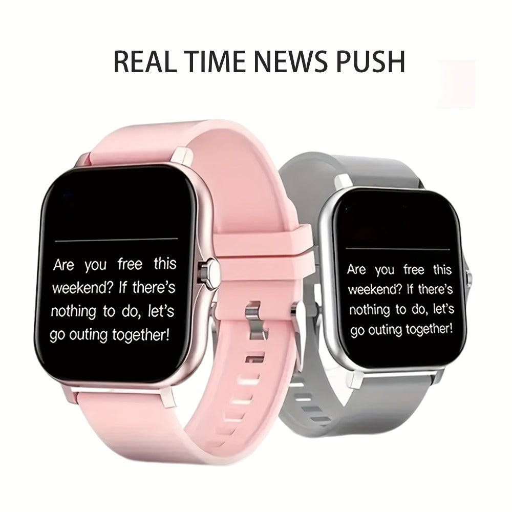 Large Screen Smart Watch with HD Voice Calling, Unisex Bluetooth Smartwatch, Message Reminder, Multiple Sport Modes, Heart Rate Sleep Tracker, Compatible with iPhone & Android – Outdoor Daily Wear Gift Watch 8 Colors