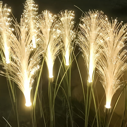 Solar Garden Stake Lights Golden Grass Design - Outdoor Decorative Solar Powered Ambient Landscape Lights Nickel Battery for Yard Patio Balcony Lawn Pathway Flower Bed Decoration 1 or 2 Pack