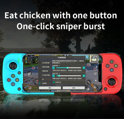 Expandable Mobile Game Controller D3 Joystick with M2 Aim-Assist – Plug & Play for Android iOS HarmonyOS, FPS Shooter Action Games, Phone Gamepad Clip-On Grip White Black Red Blue Gift