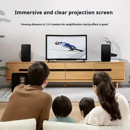 Phone Screen Magnifier 14 or 16 Inch Curved Foldable Stand – Choose HD or Standard Definition Wide Angle Eye Protection Smartphone Amplifier for Movies Gaming Video Calls, Universal iPhone Android Gift