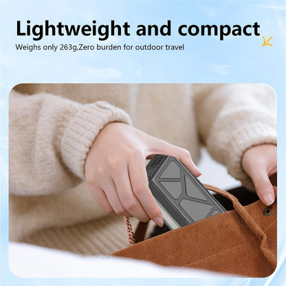 Handheld Portable Fan USB Rechargeable with Brushless Motor, High-Velocity Airflow & Built-In LED Light – Cordless Mini Fan for Camping, Outdoor, Car Interior Cleaning & Snow Blowing