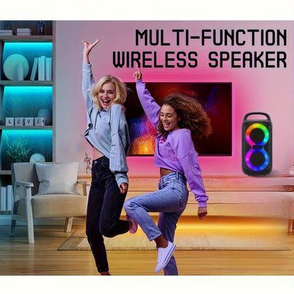 Portable Bluetooth Boom Box Speaker with Dual Subwoofer Heavy Bass, 2500W Stereo Sound System, FM Radio, Wireless, Type-C Charging, for Home Outdoor Parties Smartphones Tablets