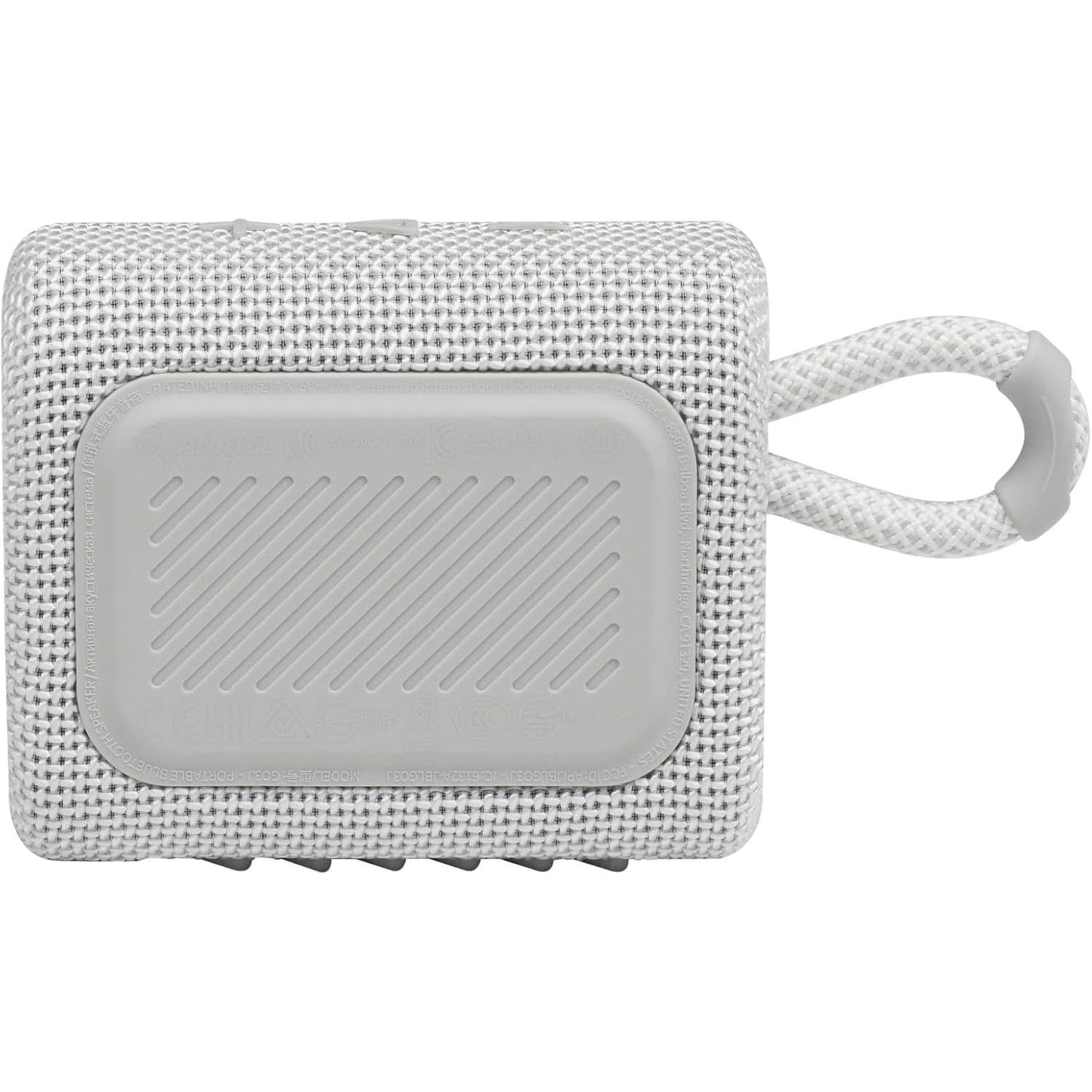 JBL Go 3 IP67 Waterproof Portable Bluetooth Speaker, Big Audio & Punchy Bass, 5-Hour Playtime, USB-C Fast Charge, Rugged Fabric Design with Carry Loop for Outdoor Travel Beach Shower