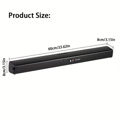 Soundbar with Subwoofer Wireless Surround Sound System 4 Speaker Home Theater Bluetooth 5.0 ARC Optical AUX Remote Control Night Mode EQ Modes TV Speaker