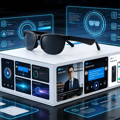AI Translator Smart Glasses with Real-Time Simultaneous Translation, Photochromic Lenses, Built-In Wireless Earphones, HD Calls & Music – Wearable AI Eyewear for Men & Women