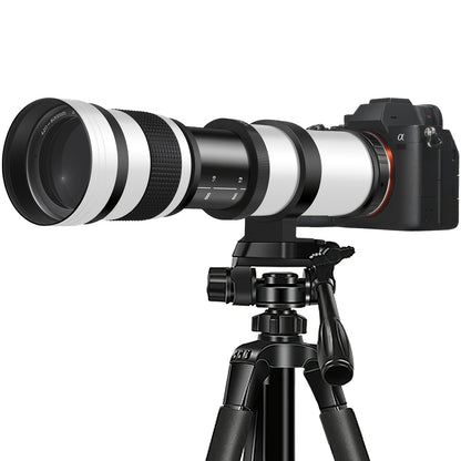 420-800mm High-Power Telephoto Zoom Lens F8.3-16 for Canon EF Mount DSLR Cameras Manual Focus T-Mount Adapter Included Compatible with Multiple Camera Models for Wildlife Bird Moon Photography