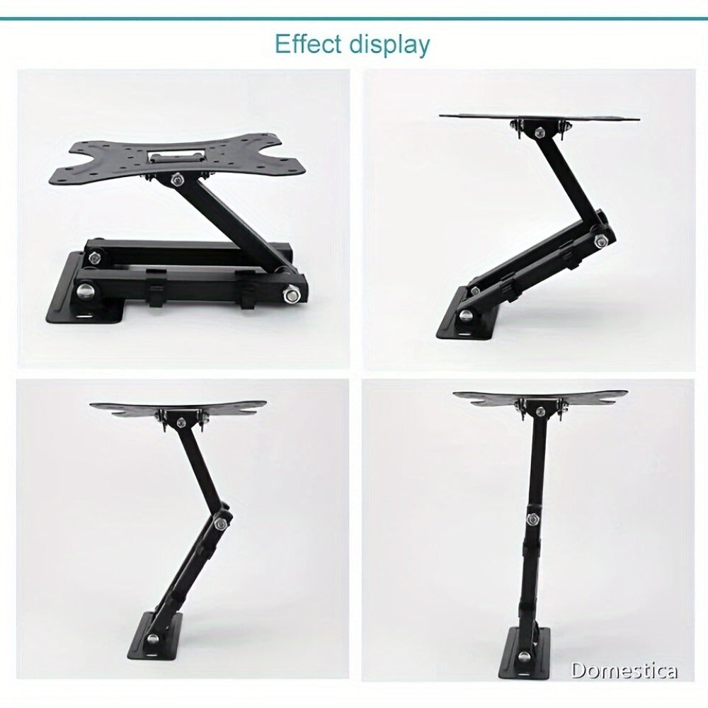 Slim Low Profile TV Wall Mount 26-57 Inch 66 lbs – Full Motion Articulating Dual Arms Swivel Tilt Extend, VESA Compatible, Easy Installation, Black Bracket for Small Mid-Size Flat Screen TVs