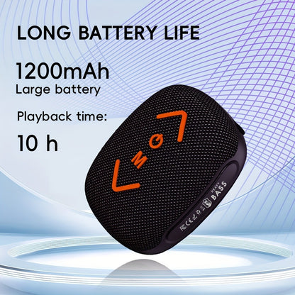 Wireless Bike Speaker IPX5 Waterproof, 7W Stereo Deep Bass Bluetooth Bicycle Speaker, 1200mAh 10-Hour Battery, Hands-Free Calls, TF/TWS Support, Secure Mount for Motorcycle Bicycle Scooter Outdoor Riding