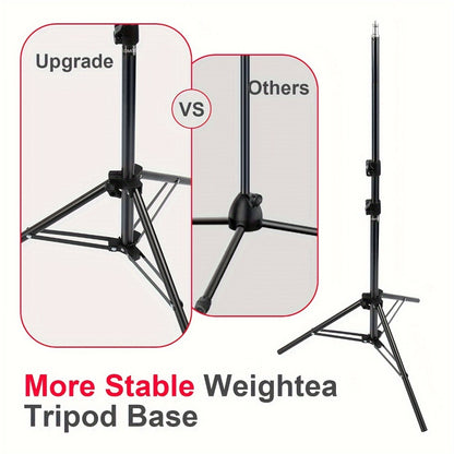 Adjustable Tripod Microphone Stand with Boom Arm Floor Mount Metal Mic Stand Dual Mic Clips Phone Holder for Live Performance Wedding Stage Karaoke Streaming