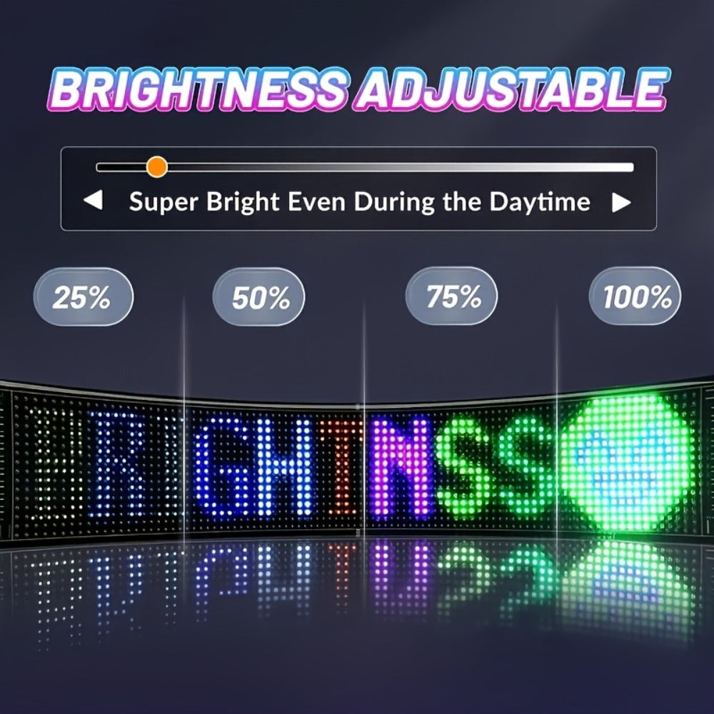 Programmable LED Sign Flexible Matrix Display Screen 5V App & Remote Control - Scrolling Text Picture GIF LED Panel for Car Store Bike Party Gaming Setup - 16x32 16x64 16x96 Devil's Eye