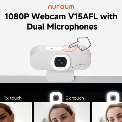4K Webcam AI Auto Framing True Autofocus with Dual Noise Canceling Mics & 90° FOV – NUROUM V11/V15/V32 Plug and Play USB Camera for Zoom Meetings, Gaming & Home Office, 1080P/2K/4K