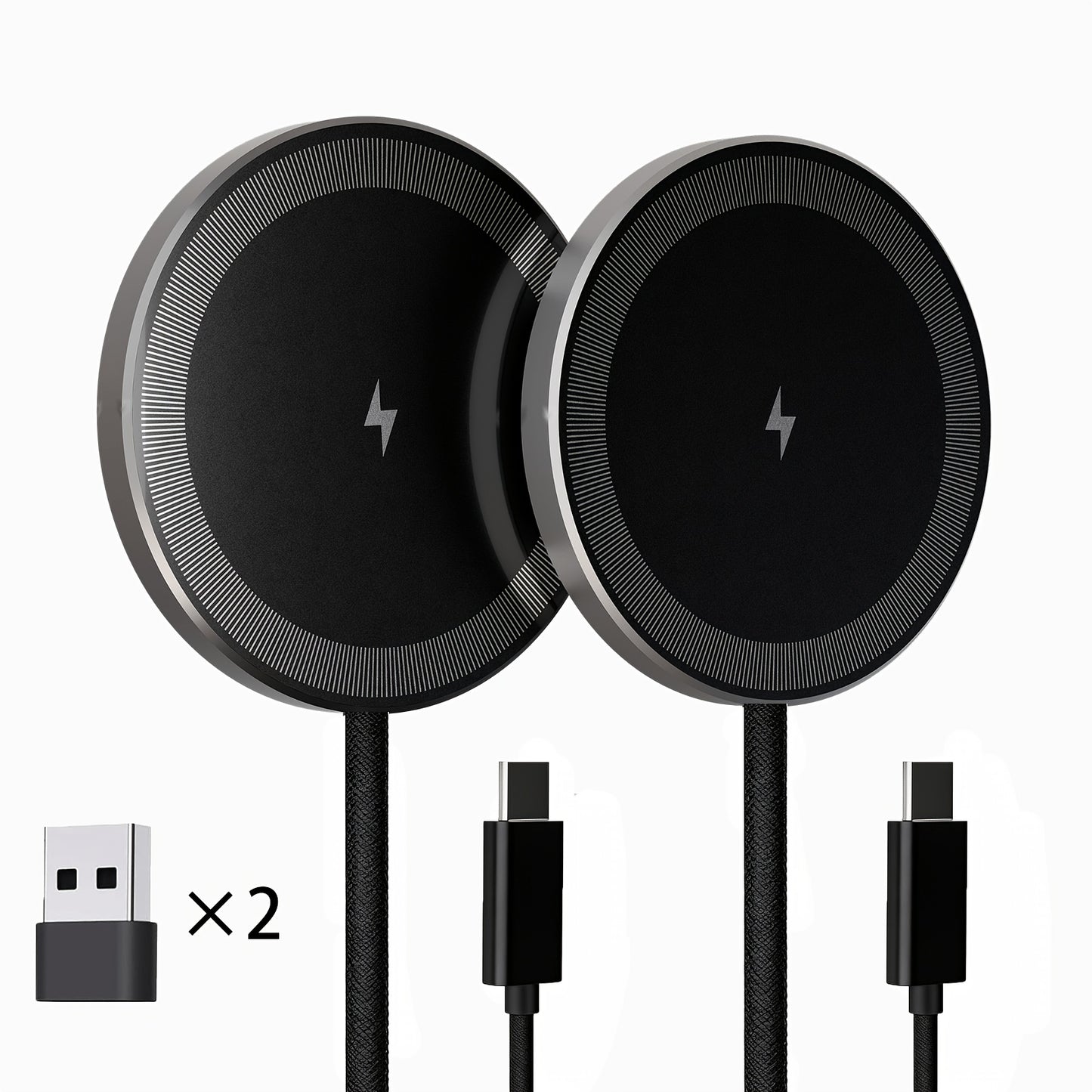 Ultra Slim Magnetic Wireless Charging Pad 15W Multi-Pack – 2-Pack & 3-Pack Value Set for iPhone 17 Air 16 15 14 13 12 11 Pro Max & AirPods 4 3 2 Pro | 0.6cm Thin 65g Portable Travel Charger | White Black
