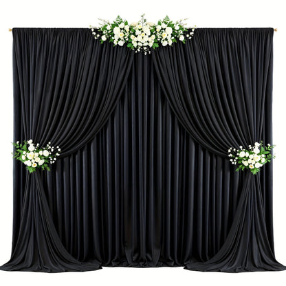 4-Pack 5x10ft Elegant Spandex Photography Backdrop | Wear-Resistant, Wrinkle-Free, Soft & Opaque Party Decoration Banners for Weddings, Birthdays, Stages, Exhibitions & Events