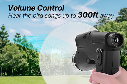 Bionic Ear Monocular Bird Listening Device 8x Magnification, ProSound Digital Sound Amplifier, Long Range 1200M, Noise Cancellation, for Bird Watching Hunting Nature Observation, Halloween Christmas Gift