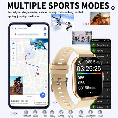 Smartwatch with 3 Straps Set 1.83" Full Touch Screen – Wireless Calling Multi Sport Mode Navigation Remote Camera Music USB Rechargeable for Men Women Black Pink Silver Gold