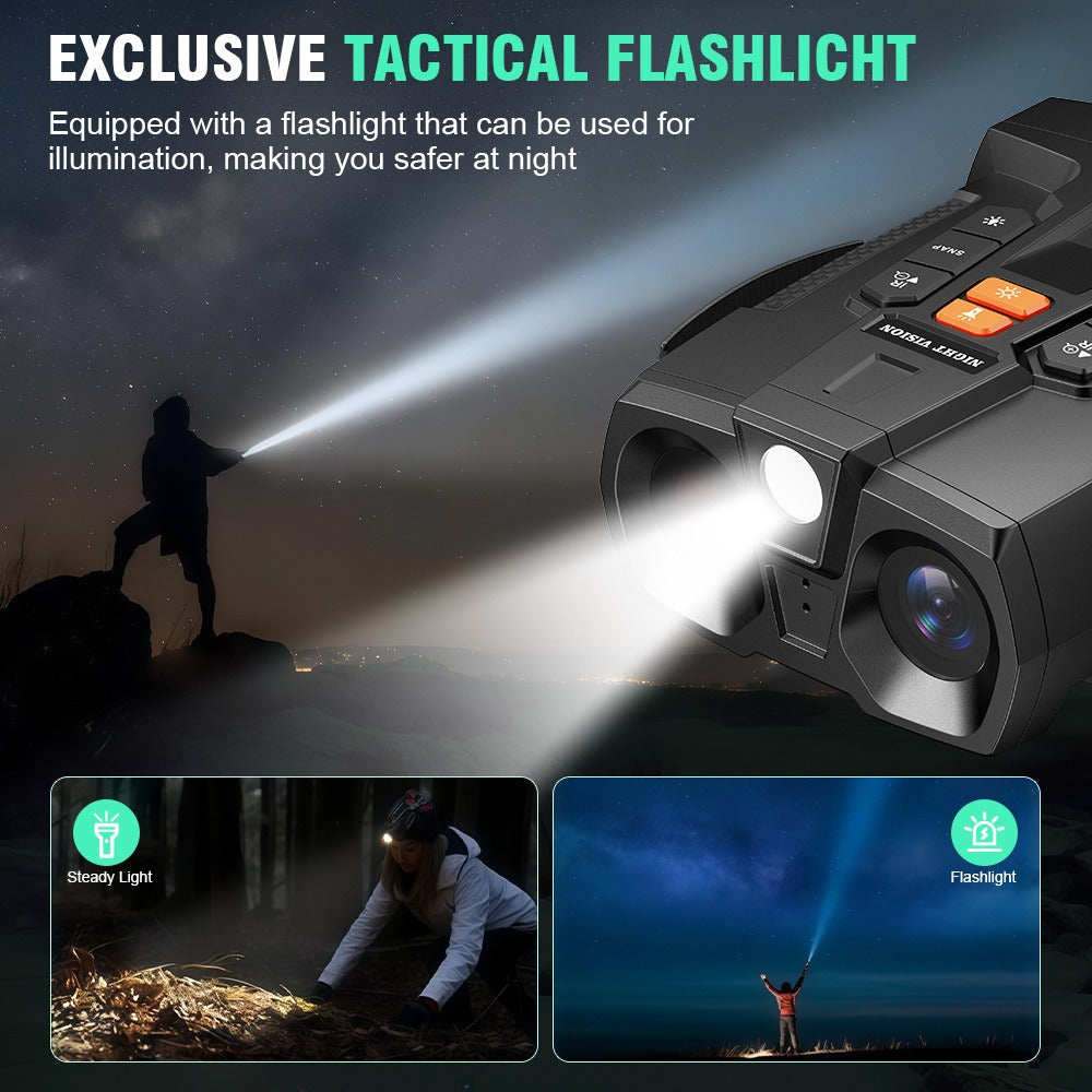 Night Vision Binoculars 4K Ultra HD with 4.5" Screen, 10X Digital Zoom & 5000mAh Battery – Digital Night Vision Goggles for Camping, Hunting, Security & Outdoor Observation, USB Rechargeable