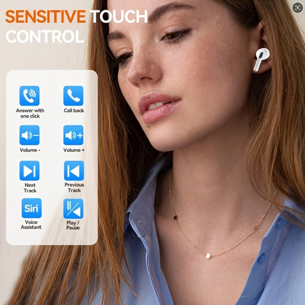 3-in-1 Wireless Earbuds Standard Translation Screen Model In-Ear Earphones Charging Case HD Calling Long Battery Life Ergonomic Compact Lightweight for Learning Study Travel Daily Use