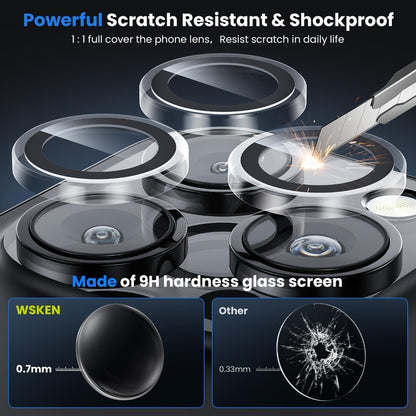 iPhone Camera Lens Protector 15PCS Mixed Colors – Metal Ring Cover for iPhone 11 12 13 14 15 16 Pro Max Mini Plus, Gold Silver Black Gray Rainbow, Scratch-Proof, Zero Optical Interference