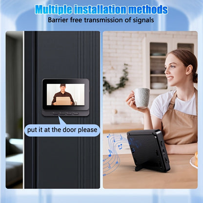 2.4G Direct Connect Video Doorbell with 4.3" Color Monitor - No WiFi No App, Two-Way Audio, 120° Wide Angle, Waterproof, 128GB SD, 6+ Month Battery Life, Color Night Vision, Rechargeable