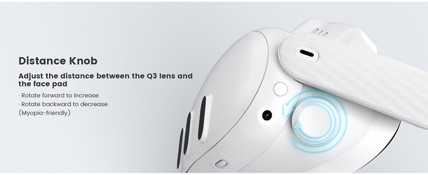 Meta Quest 3 VR Cooling Fan with Anti-Fog Face Pad - Dual Turbo 3-Speed 1000mAh Battery Breathable Face Interface Replacement