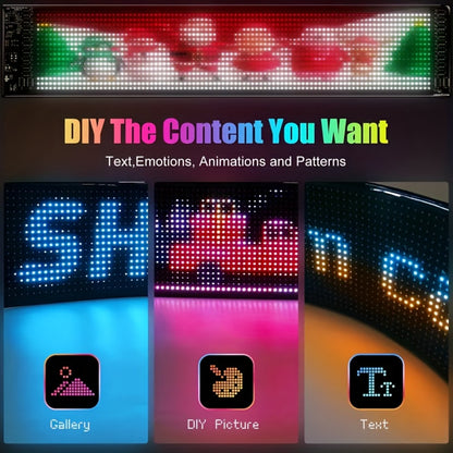 Programmable LED Demon Eyes Sign 2 Pack App Controlled - Synchronized Flashing, Scrolling Text Display, USB Powered for Car, Party, Store Signage, Concert & Gaming Setup (Medium / Large)