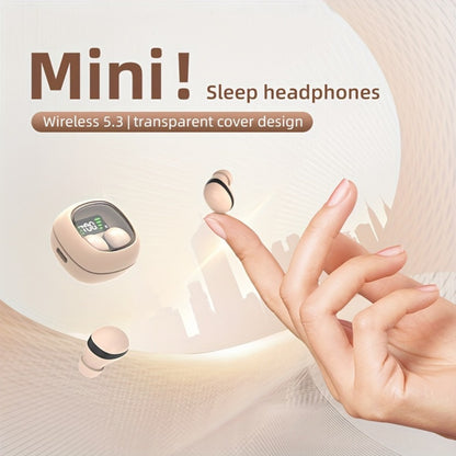 HiFi Touch Control Wireless Earbuds, Ultra-Small In-Ear Headphones with LED Charging Case & Built-In Mic, Stereo Sound, Fitness Running Sleep Work Travel Earphones Compatible with iOS & Android