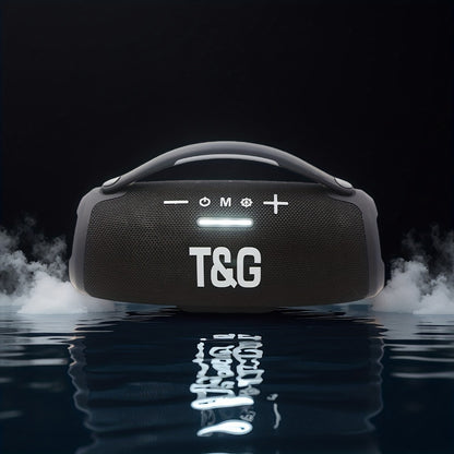 TG418 Bluetooth Wireless Speaker 3000mAh, LED Flash Lights, EQ Settings, Type-C Charging, TF Card USB AUX Compatible, Loud Portable Speaker for Mobile Phones Tablets Computers Outdoor & Home Use