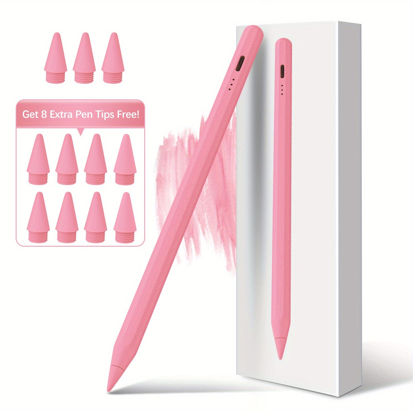 iPad Pencil 2nd Generation Magnetic Wireless Charging – Compatible with iPad Pro 11"/12.9", Air 3/4/5, Mini 5/6, iPad 6-10 (2018–2023), Includes 11 Replacement Tips – Student Gift