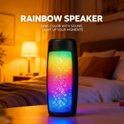 Triangular Portable Bluetooth Speaker Outdoor Wireless Rechargeable Stereo Subwoofer with HD Sound, Multi-Style Cinema Audio System for Camping Travel Home Party Use