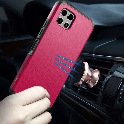 Revvl 7 5G Case Heavy Duty Dual Layer Shockproof with Magnetic Support – Hybrid Hard PC TPU Drop Protection Cover for T-Mobile Revvl 7 5G with Raised Bezels & Precise Cutouts