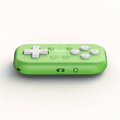 8BitDo Micro Bluetooth Gamepad Pocket Mini Controller for Nintendo Switch Android Raspberry Pi - Keyboard Mode Support Green, Ultra-Compact Wireless Gaming Controller