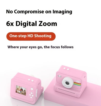 Instant Print Digital Camera with 1-Second Photo Printing | 1080P HD Screen, Selfie & Video Camera, 3 Rolls Paper Included | Portable Travel Camera Gift for Kids, Teens & Adults
